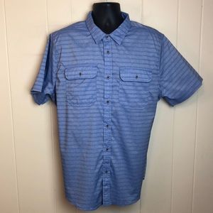 Gerry Sz XL Shortsleeved Button down Shirt Extra Large Lightweight Blue